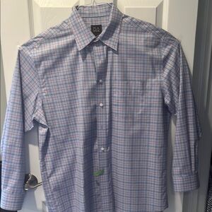 Joseph A. Banks Men's Blue Plaid Shirt
